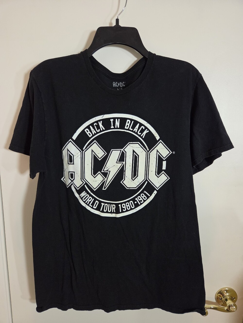 AC/DC Black Graphic Short Sleeve Tour Tee
